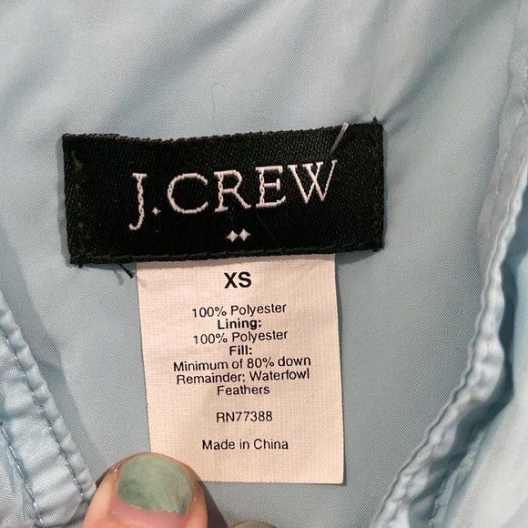 J. Crew Baby/Light Blue Puffer Vest Jacket - Size Extra Small XS - Picture 5 of 6